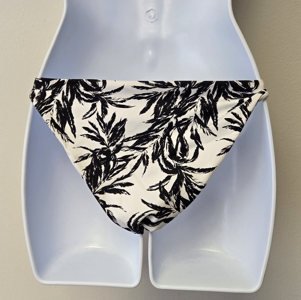 Onia Kate String Bikini Bottom Black White Palm Silhouette S - Picture 5 of 8